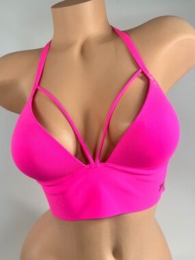 PINK by Victoria's Secret Strappy Push Up Caged Front T Back Sport Bralette S